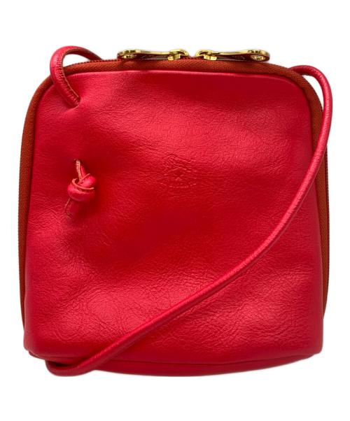 IL BISONTE（イル ビゾンテ）IL BISONTE (イル ビゾンテ) レザーショルダーバッグ ピンクの古着・服飾アイテム