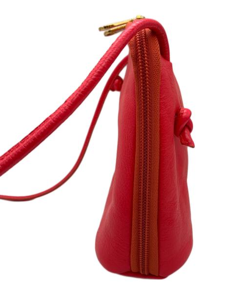 IL BISONTE（イル ビゾンテ）IL BISONTE (イル ビゾンテ) レザーショルダーバッグ ピンクの古着・服飾アイテム