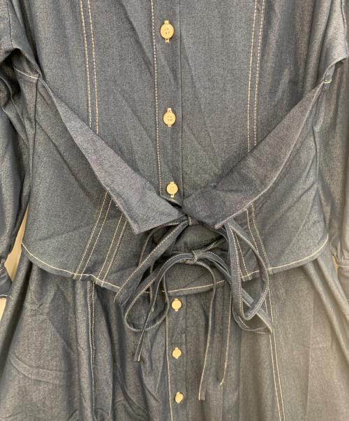 HER LIP TO（ハーリップトゥ）HER LIP TO (ハーリップトゥ) 長袖ワンピース ネイビー サイズ:Sの古着・服飾アイテム