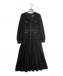 HER LIP TO（ハーリップトゥ）の古着「長袖ワンピース」｜ブラック