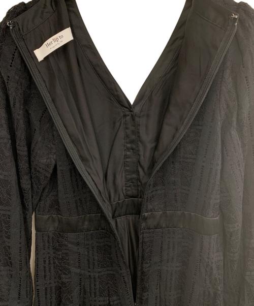 HER LIP TO（ハーリップトゥ）HER LIP TO (ハーリップトゥ) 長袖ワンピース ブラック サイズ:Sの古着・服飾アイテム