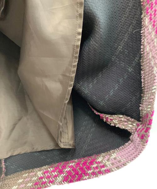 Snidel（スナイデル）Snidel (スナイデル) ロービングチェックフレアスカート ピンクの古着・服飾アイテム