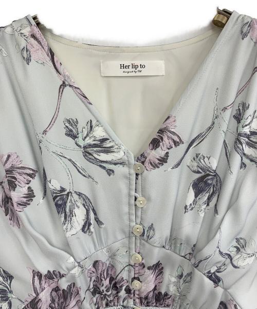 HER LIP TO（ハーリップトゥ）HER LIP TO (ハーリップトゥ) Full Of Love Long Dress ブルー サイズ:Sの古着・服飾アイテム