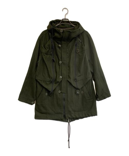 FINAL HOME（ファイナルホーム）FINAL HOME (ファイナルホーム) 多重ジップコート グリーン サイズ:Mの古着・服飾アイテム
