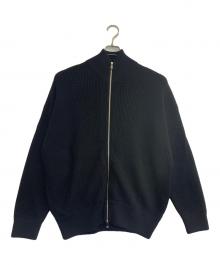 MAISON SPECIAL（メゾンスペシャル）の古着「ジップアップニット」｜ブラック