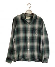 WACKO MARIA（ワコマリア）の古着「オンブレチェックオープンカラーシャツ」｜グリーン×ブラック
