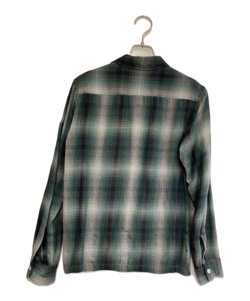 WACKO MARIA（ワコマリア）WACKO MARIA (ワコマリア) オンブレチェックオープンカラーシャツ グリーン×ブラック サイズ:Sの古着・服飾アイテム