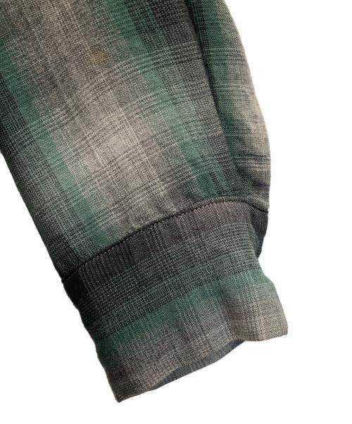 WACKO MARIA（ワコマリア）WACKO MARIA (ワコマリア) オンブレチェックオープンカラーシャツ グリーン×ブラック サイズ:Sの古着・服飾アイテム