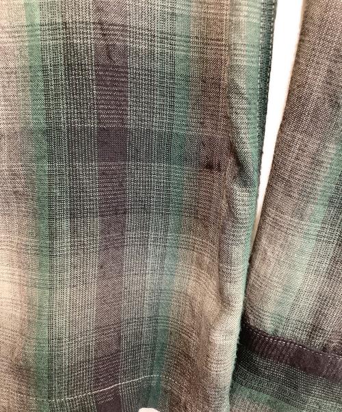 WACKO MARIA（ワコマリア）WACKO MARIA (ワコマリア) オンブレチェックオープンカラーシャツ グリーン×ブラック サイズ:Sの古着・服飾アイテム