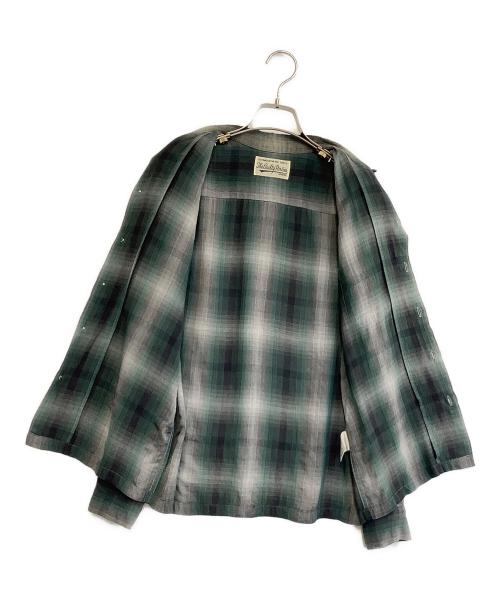 WACKO MARIA（ワコマリア）WACKO MARIA (ワコマリア) オンブレチェックオープンカラーシャツ グリーン×ブラック サイズ:Sの古着・服飾アイテム