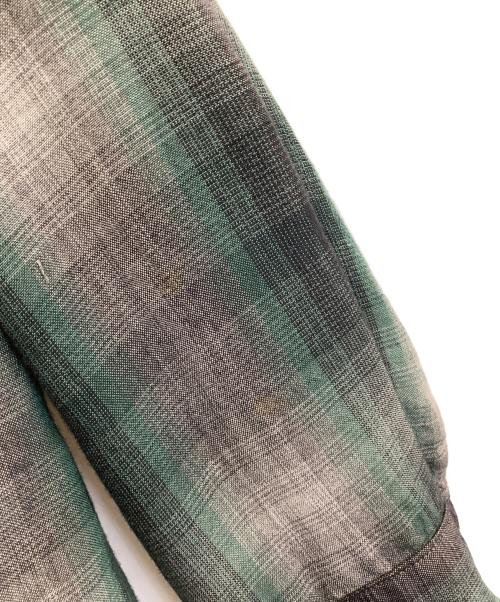 WACKO MARIA（ワコマリア）WACKO MARIA (ワコマリア) オンブレチェックオープンカラーシャツ グリーン×ブラック サイズ:Sの古着・服飾アイテム