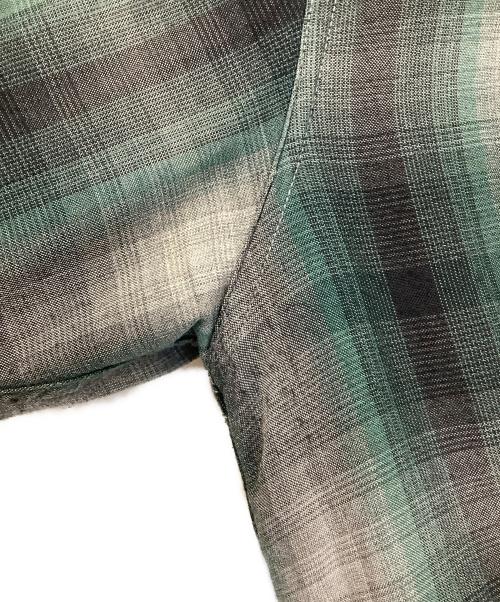 WACKO MARIA（ワコマリア）WACKO MARIA (ワコマリア) オンブレチェックオープンカラーシャツ グリーン×ブラック サイズ:Sの古着・服飾アイテム