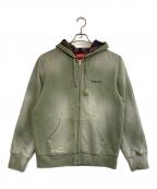 SUPREMEシュプリーム）の古着「bleached zip up sweatshirt」｜グリーン