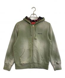 SUPREME（シュプリーム）の古着「bleached zip up sweatshirt」｜グリーン