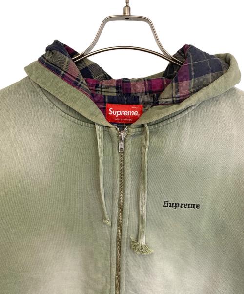 SUPREME（シュプリーム）SUPREME (シュプリーム) bleached zip up sweatshirt グリーン サイズ:Sの古着・服飾アイテム