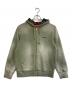 SUPREME（シュプリーム）の古着「bleached zip up sweatshirt」｜グリーン