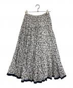 MARIHAマリハ）の古着「ロングスカート」｜ホワイト×ネイビー