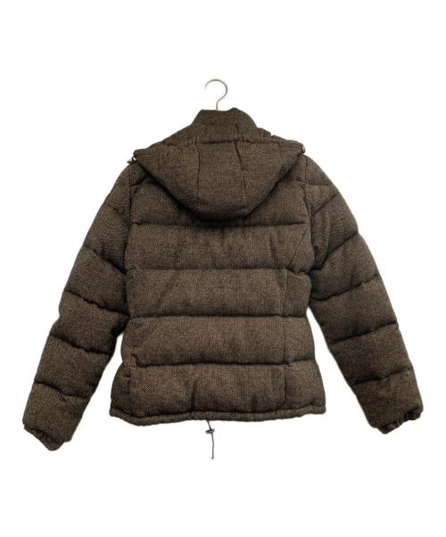MONCLER（モンクレール）MONCLER (モンクレール) ツイードダウンジャケット ブラウン サイズ:2の古着・服飾アイテム