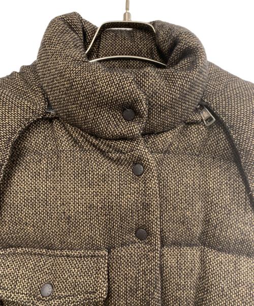 MONCLER（モンクレール）MONCLER (モンクレール) ツイードダウンジャケット ブラウン サイズ:2の古着・服飾アイテム