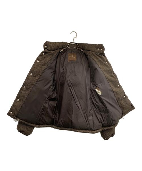 MONCLER（モンクレール）MONCLER (モンクレール) ツイードダウンジャケット ブラウン サイズ:2の古着・服飾アイテム