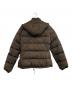 MONCLER (モンクレール) ツイードダウンジャケット ブラウン サイズ:2：12000円