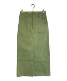 AURALEE（オーラリー）の古着「ロングスカート」｜黄緑