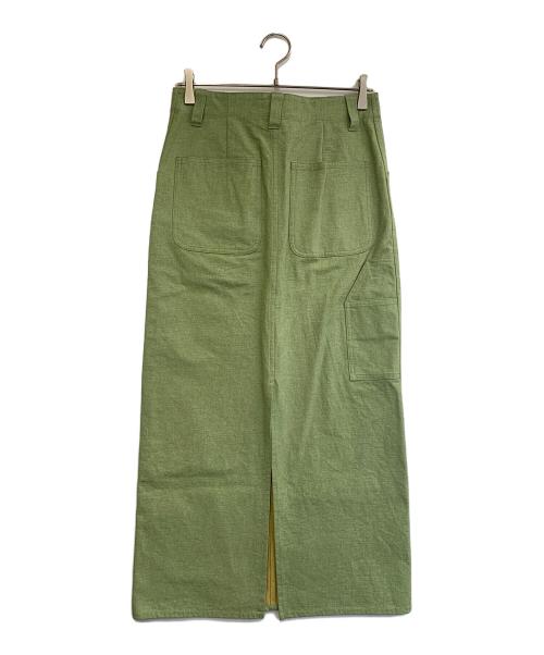 AURALEE（オーラリー）AURALEE (オーラリー) ロングスカート 黄緑 サイズ:1の古着・服飾アイテム
