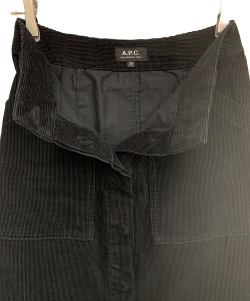 A.P.C.（アーペーセー）A.P.C. (アーペーセー) コーデュロイスカート ブラック サイズ:36の古着・服飾アイテム