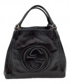 GUCCIグッチ）の古着「ショルダーバッグ」｜エナメルブラック