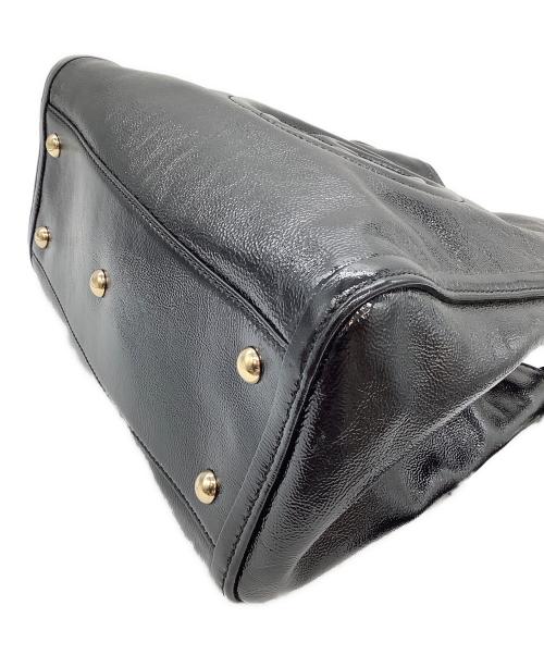 GUCCI（グッチ）GUCCI (グッチ) ショルダーバッグ エナメルブラックの古着・服飾アイテム