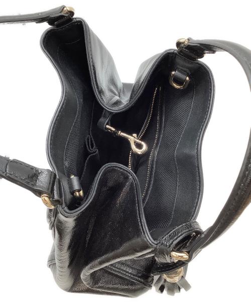 GUCCI（グッチ）GUCCI (グッチ) ショルダーバッグ エナメルブラックの古着・服飾アイテム