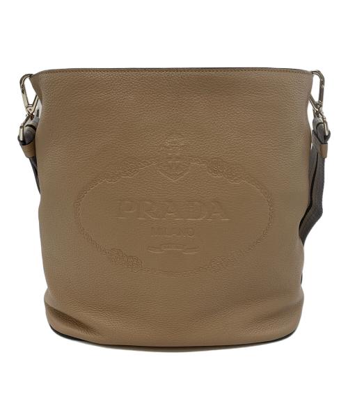 PRADA（プラダ）PRADA (プラダ) ショルダーバッグ ベージュ×グレーの古着・服飾アイテム