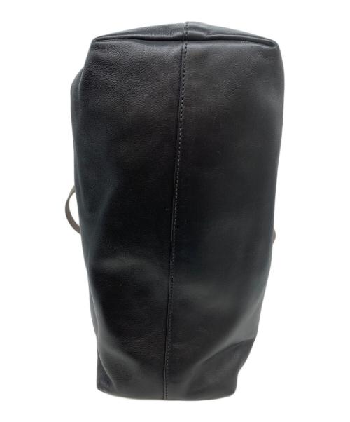 MIU MIU（ミュウミュウ）MIU MIU (ミュウミュウ) レザートートバッグ ブラウン×ブラックの古着・服飾アイテム