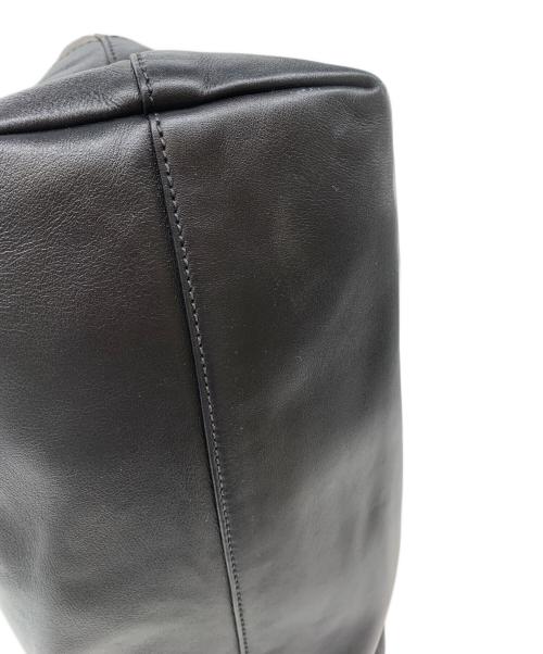 MIU MIU（ミュウミュウ）MIU MIU (ミュウミュウ) レザートートバッグ ブラウン×ブラックの古着・服飾アイテム