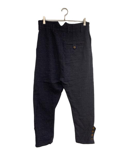 Vivienne Westwood（ヴィヴィアンウエストウッド）Vivienne Westwood (ヴィヴィアンウエストウッド) ウールパンツ ブラウン×ネイビー サイズ:44の古着・服飾アイテム