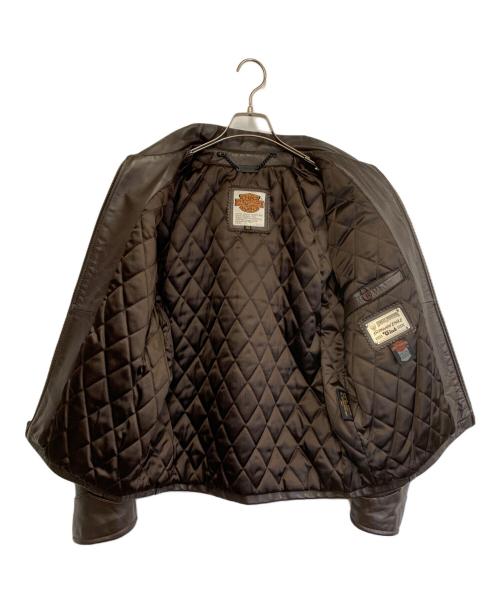 HARLEY-DAVIDSON（ハーレーダビッドソン）HARLEY-DAVIDSON (ハーレーダビッドソン) レザージャケット ブラウン サイズ:42の古着・服飾アイテム