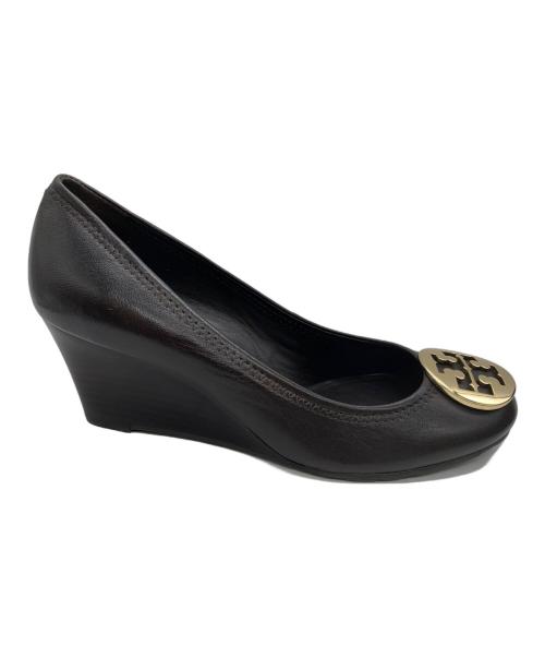TORY BURCH（トリーバーチ）TORY BURCH (トリーバーチ) ウェッジソールパンプス ブラック サイズ:7 1/2の古着・服飾アイテム