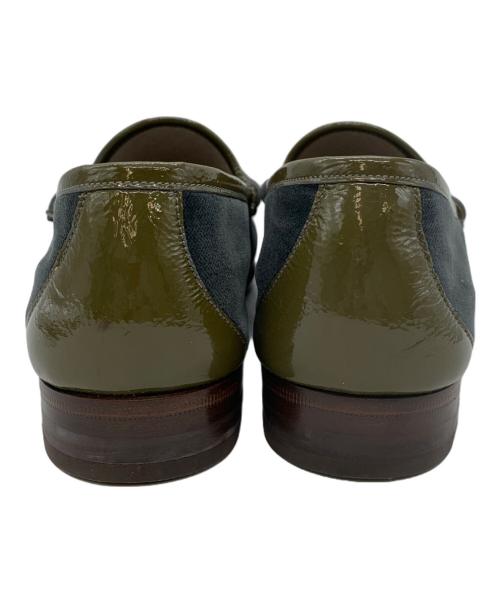 GUCCI（グッチ）GUCCI (グッチ) 1953ホースビットローファー オリーブ×ブラック サイズ:27.5の古着・服飾アイテム