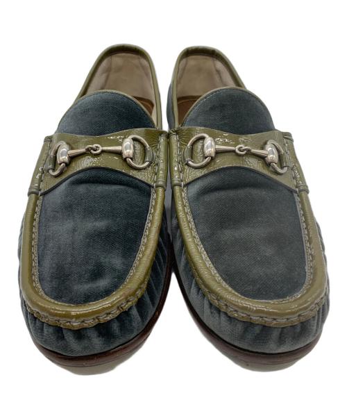GUCCI（グッチ）GUCCI (グッチ) 1953ホースビットローファー オリーブ×ブラック サイズ:27.5の古着・服飾アイテム