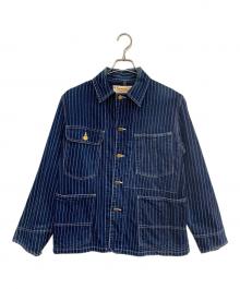 SUGAR CANE（シュガーケーン）の古着「ウォバッシュストライプカバーオール」｜ブルー