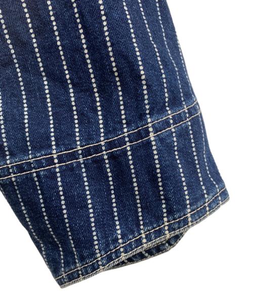 SUGAR CANE（シュガーケーン）SUGAR CANE (シュガーケーン) ウォバッシュストライプカバーオール ブルー サイズ:FREEの古着・服飾アイテム