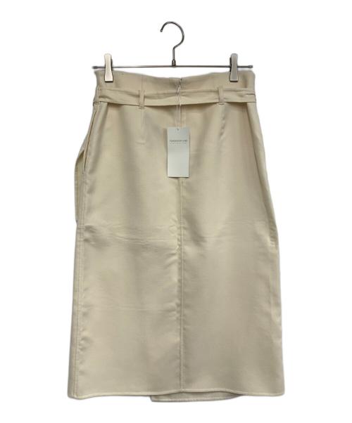 TOMORROW LAND（トゥモローランド）TOMORROW LAND (トゥモローランド) リサイクルスプリッタブル ベルテッドミディスカート アイボリー サイズ:36の古着・服飾アイテム