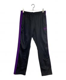 Needles（ニードルズ）の古着「NARROW MESH TRACKPANTS」｜ブラック×パープル