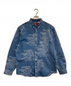 SUPREMEシュプリーム）の古着「Trademark Jacquard Denim Shirt」｜スカイブルー