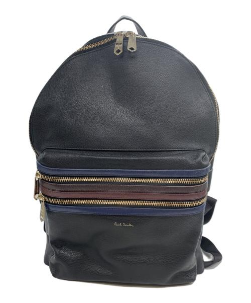 PAUL SMITH（ポールスミス）PAUL SMITH (ポールスミス) レザーリュック ブラックの古着・服飾アイテム