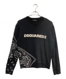 DSQUARED2（ディースクエアード）の古着「バンダナ柄スウェット」｜ブラック