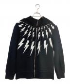 NEIL BARRETTニールバレット）の古着「ジップパーカー」｜ブラック