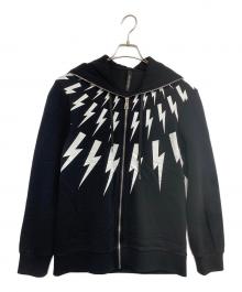 NEIL BARRETT（ニールバレット）の古着「ジップパーカー」｜ブラック