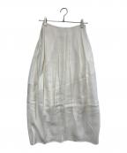 YLEVEイレーヴ）の古着「バレルシルエットテンセルスカート」｜ホワイト