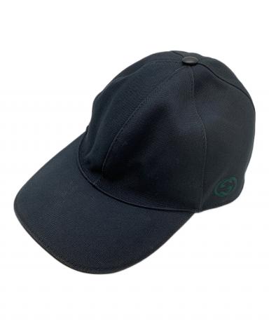 中古・古着通販】GUCCI (グッチ) キャップ ブラック|ブランド・古着 中古・古着通販】GUCCI (グッチ) キャップ ブラック|ブランド・古着